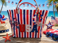 Red White and Blue Bag CLEARANCE